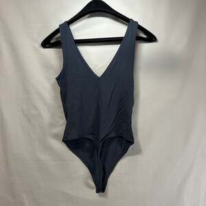Olive & Oak Women's Gray Tank Thong Bodysuit XS